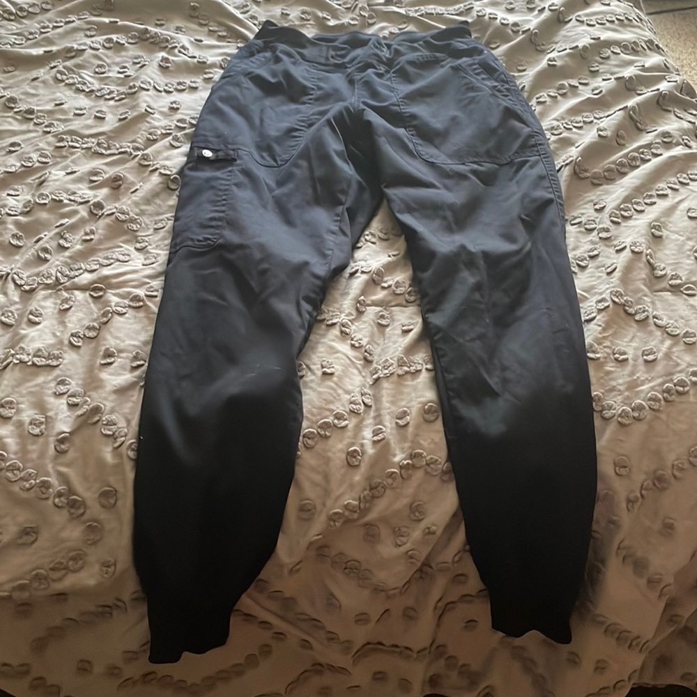 Black Jogger Style Scrub Pants